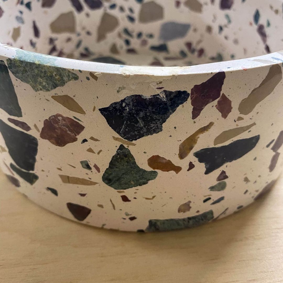 Terrazzo drink -en voerbak - Earth - L4