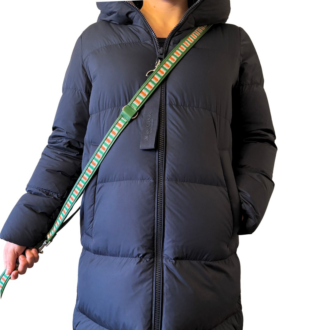 Set hals-en leiband - Leer - GLOW - Groen